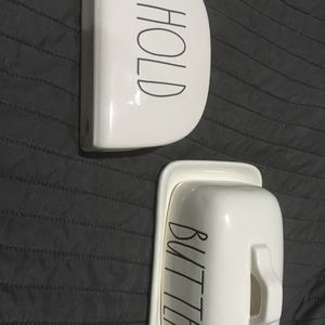 Rae Dunn HOLD BUTTER dish and napkin holder